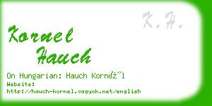 kornel hauch business card